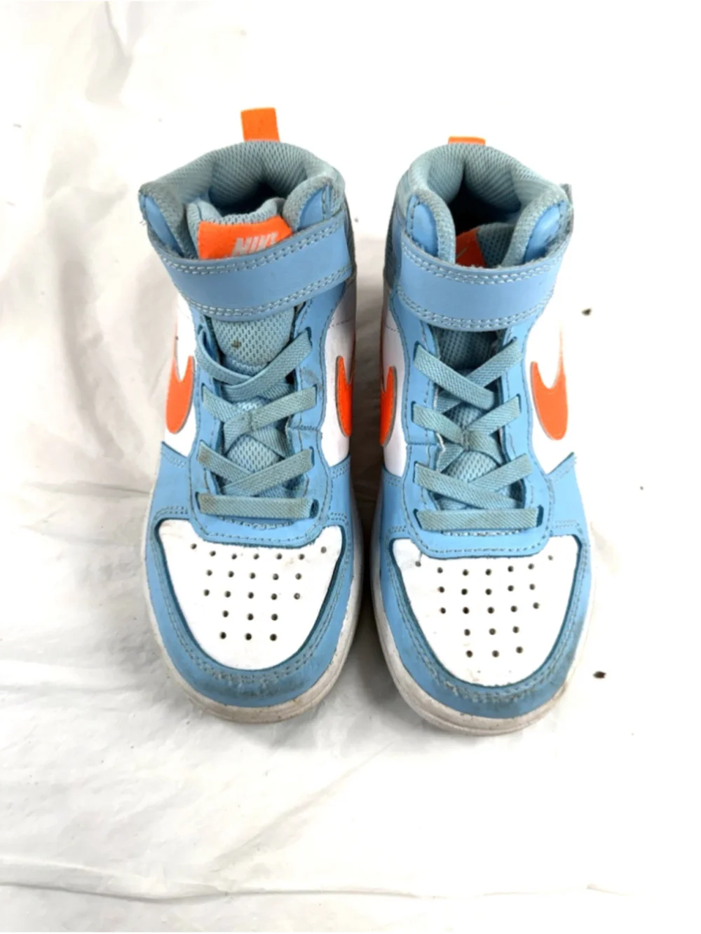 Nike Court Borough Mid 2 BG Kids 10.5C Sneakers Blue/Orange SZ 7Y NIB HF4791-407
